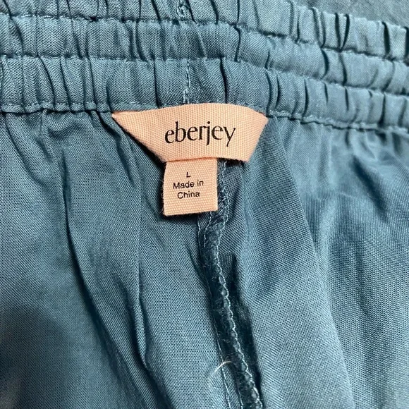 Eberjey Organic Sandwashed Cotton Solid Long PJ Set Pajama